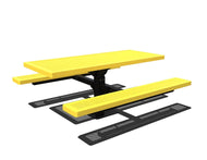Rectangle Innovated Pedestal Table