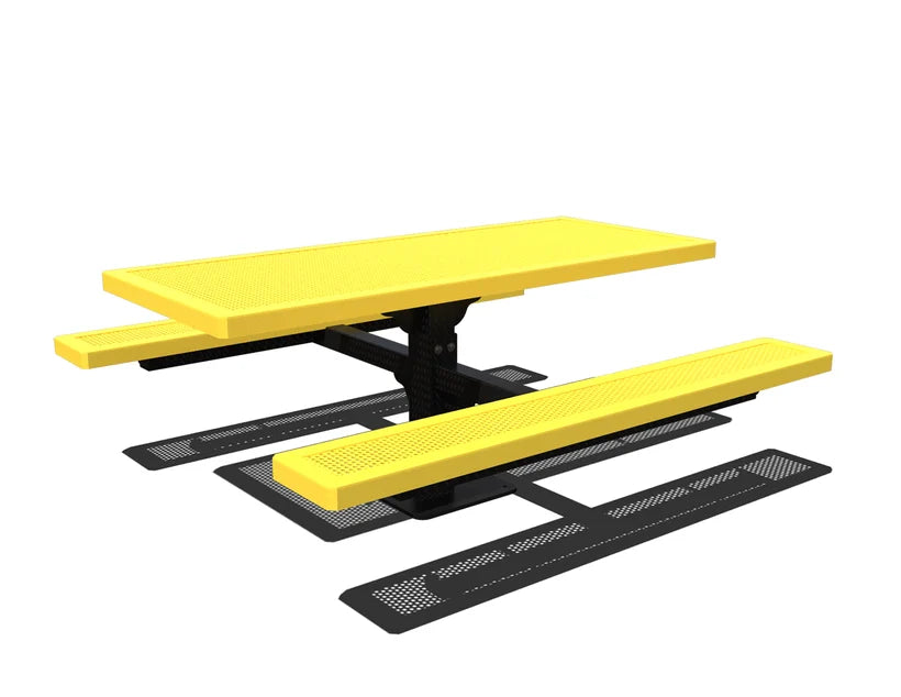 Rectangle Innovated Pedestal Table