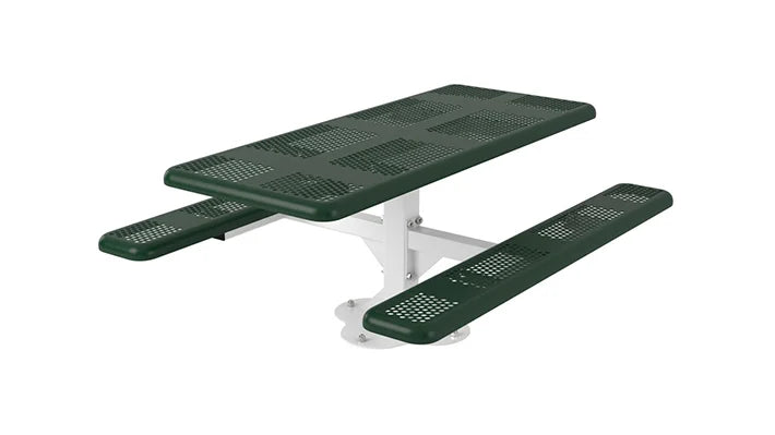 Rectangle Perforated Pedestal Table