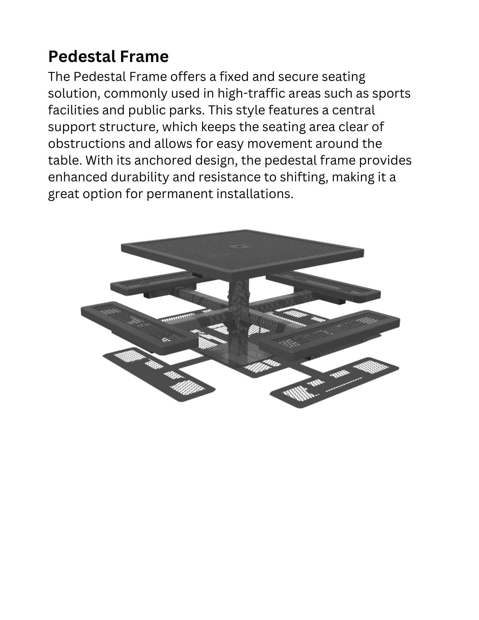Square Classic Pedestal Table