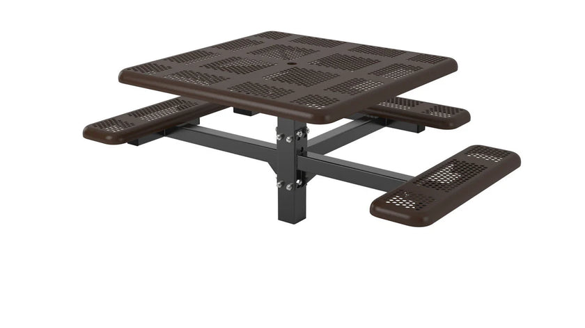 Square Perforated Pedestal Table