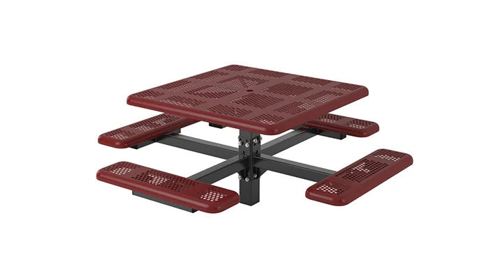 Square Perforated Pedestal Table