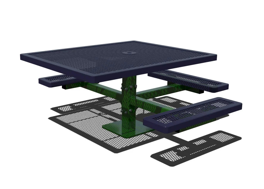 Square Regal Pedestal Table