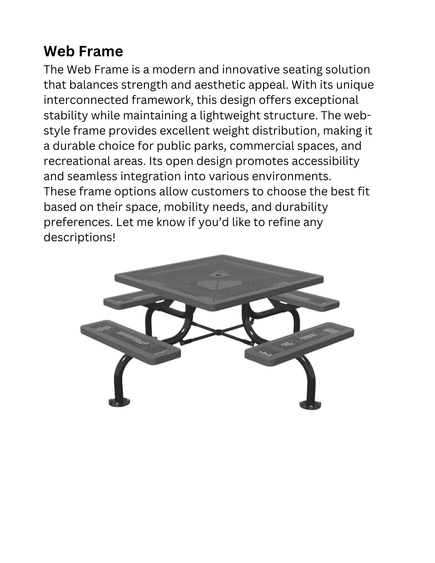 Square Classic Web Table