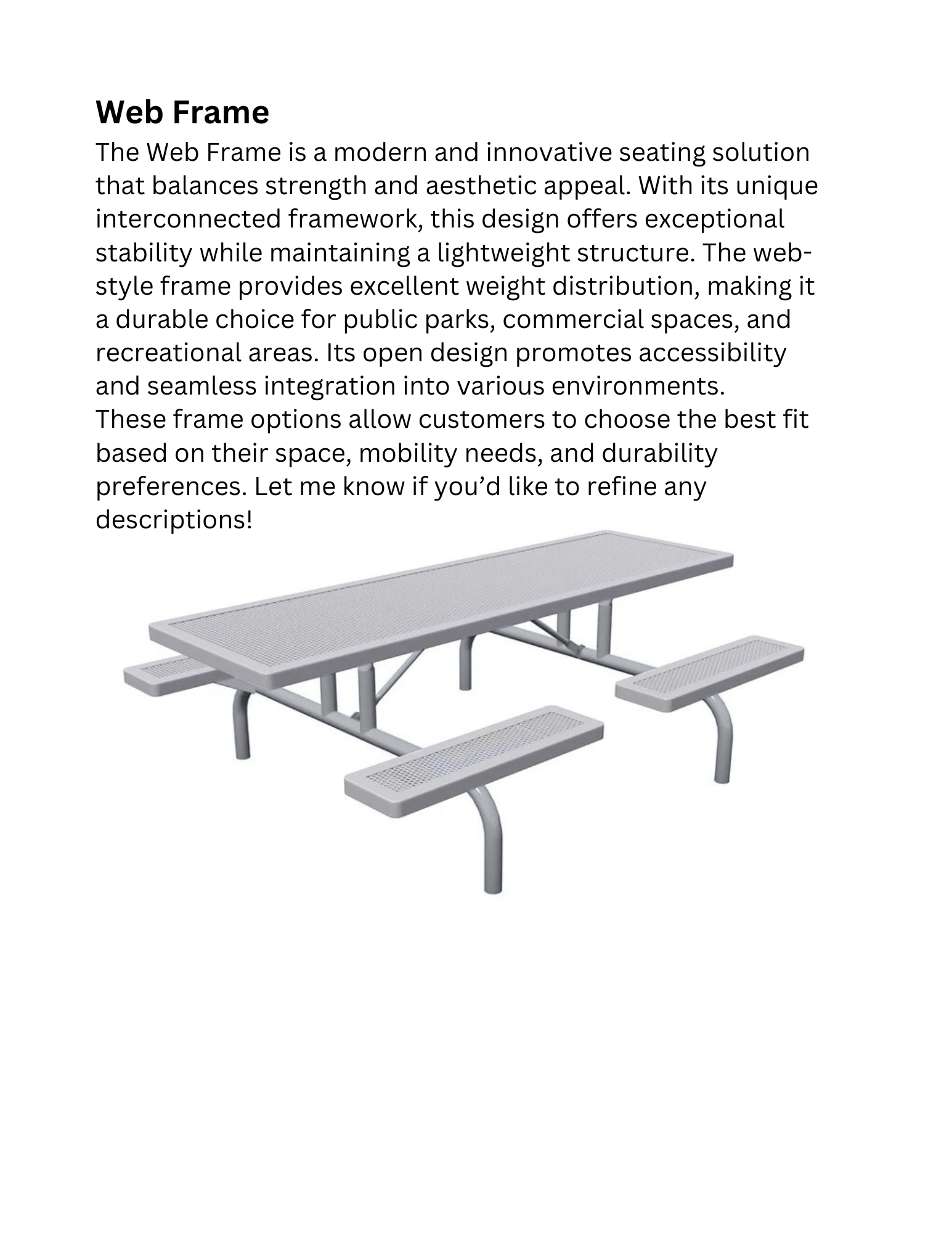 Rectangle Regal Accessible Web Table