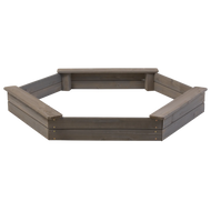 Wooden Hexagon Sandbox